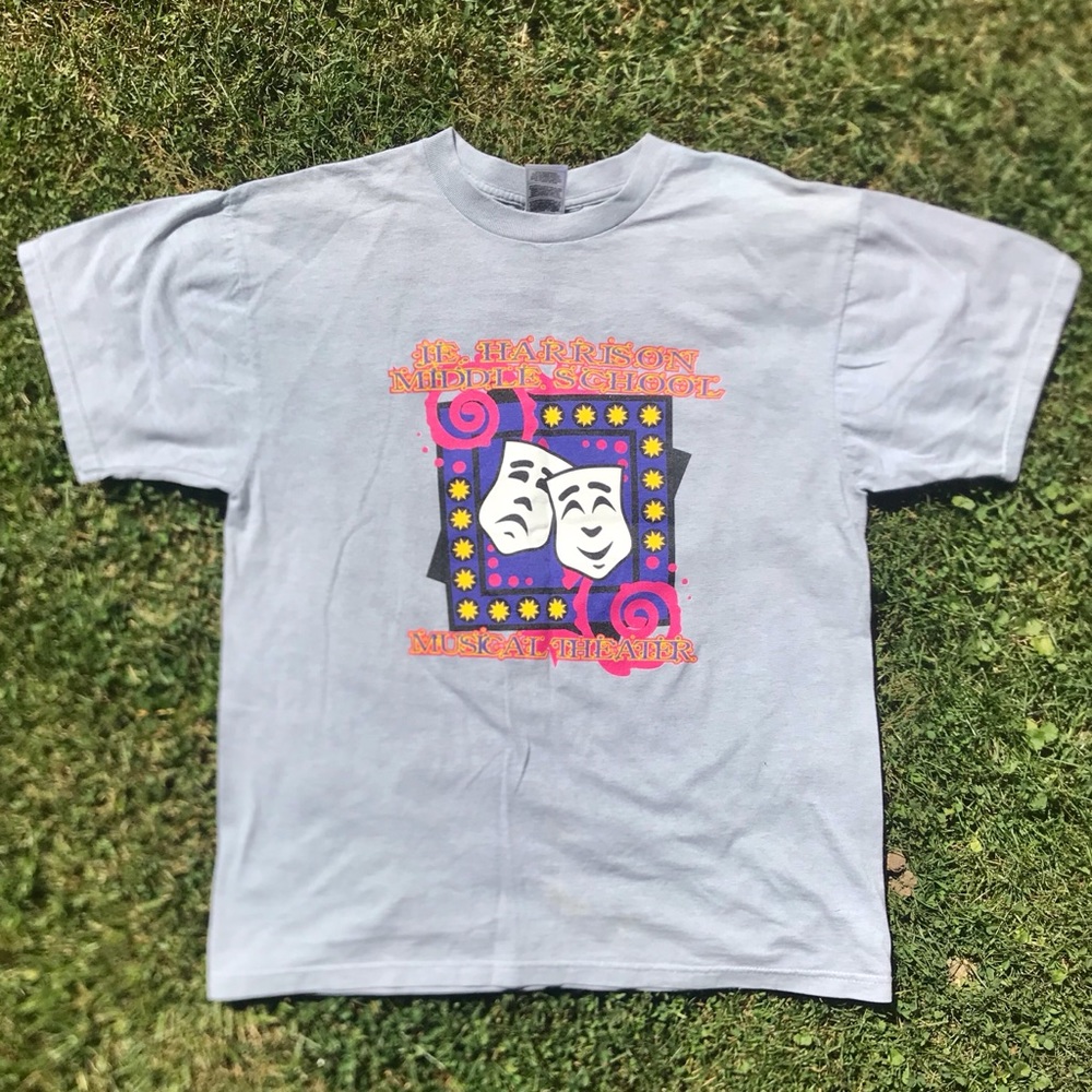 Vtg 90’s Musical Theater Faces T Shirt Large (A)